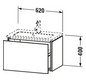 Duravit Waschtisch-Unterschrank Compact L-Cube 62 x 39,1 cm, amerikanischer nussbaum, 1 Auszug, wandhängend