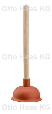 HAAS TPE-Ausgussreiniger Ø 135 mm, groß, flexibel, mit Holzstiel 35cm lang
