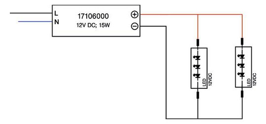 LED-Trafo 1-15W 12V IP20 Kstgeh stat 110x45x20mm