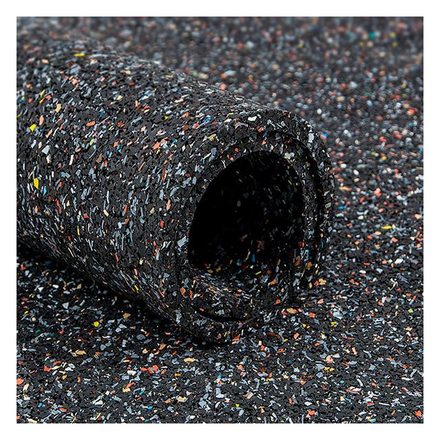 Bild Recyclingmatte Gummi/PU, schwarz-bunt 3m m, 1500mm 5m - Neutral-3
