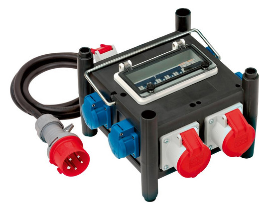 BRENNENSTUHL-Kompakt-Gummi-Stromverteiler BSV 3 FI/16 -...