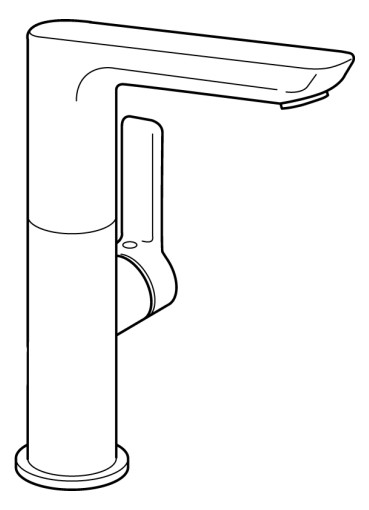 HANSA Waschtisch-Einhebelmischer HANSALIGNA Hebel seitlich, ohne Ablaufgarnitur, Ausladung 116mm, chrom