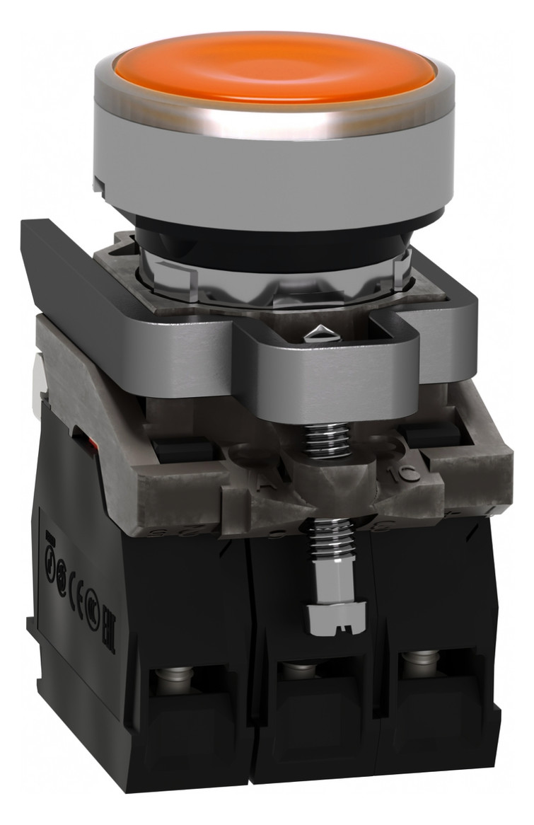 Drucktaster 1f or rnd Ø22,5mm 1S 1Ö IP66 fl Geeignet für Beleuchtung Tastend