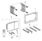 Geberit Abdeckplatte Omega60 Square Taste sandgrau, Glas glänzend, Zinkdruckguss, für 2-Mengen-Spülung
