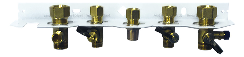 MHG Anschluss-Schiene ecoGAS mit Gasfitting DN 15 für ecoGAS 18/24 und 24/28