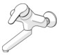 HANSA Waschtisch-Wand-Einhebelmischer HANSAMIX S-Anschlüsse, Ausladung 235 mm, chrom