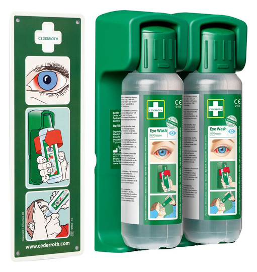 CEDERROTH-Wandhalter für 2x500 ml Augenspülflasche