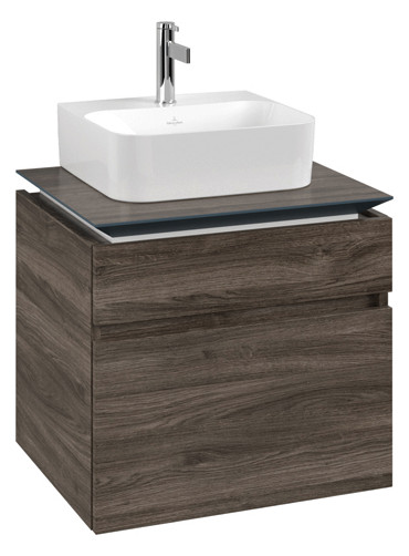 V&B Waschtischunterschrank Legato 60x55x50cm, Waschtisch mittig, Stone Oak