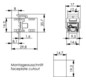 Modular-Kupplung 6 RJ45/RJ12 ger Buchse/Buchse einrasten