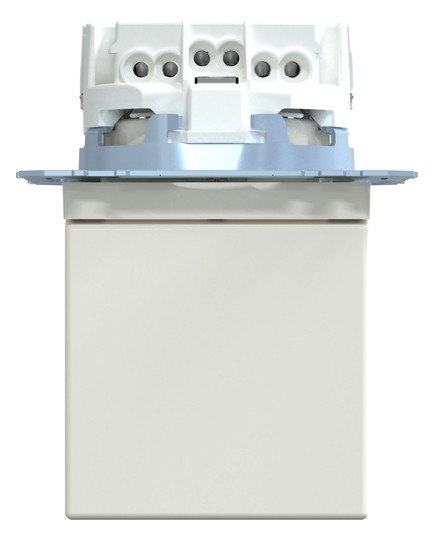 Steckdose 1f polws glz System M UP Klappd IP20