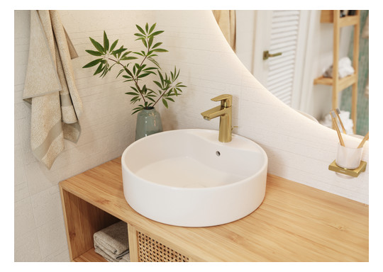 hansgrohe Zahnbecher AddStoris mit Glas, Wandmontage, Metall, polished gold optic