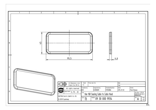HART DICHTUNG HAN 16 B-KG    09300009934 