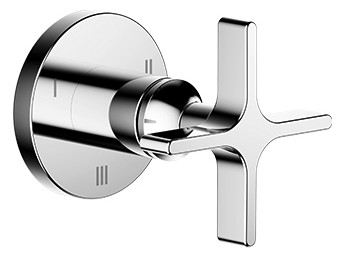 Dornbracht Fertigmontageset VAIA UP-Dreiwege-Umstellung, Drehumstellung, Rosette d= 60mm, platin gebürstet