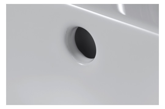 Duravit Halbeinbau-Waschtisch Vero 55x47cm, Einbau von oben, mit Hahnloch, Überlauf, Hahnlochbank, weiß WonderGliss