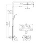Ideal-Standard Duschsystem Ceratherm T100 Flex mit Brausethermostat, Handbrause, chrom