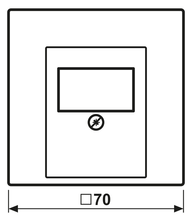 Zentralplatte TAE 1f LS alu Schraubbef ohne