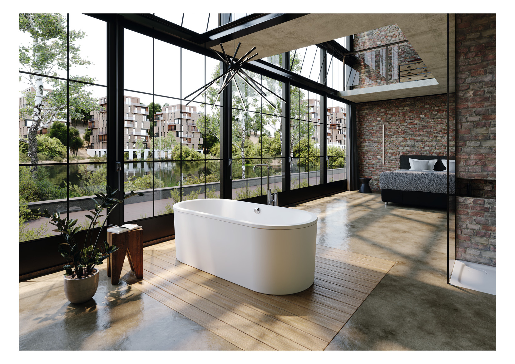 Kaldewei Badewanne CLASSIC DUO 111-7 180x80cm, oval, freistehend, Schürze alpinweiss matt, alpinweiß matt