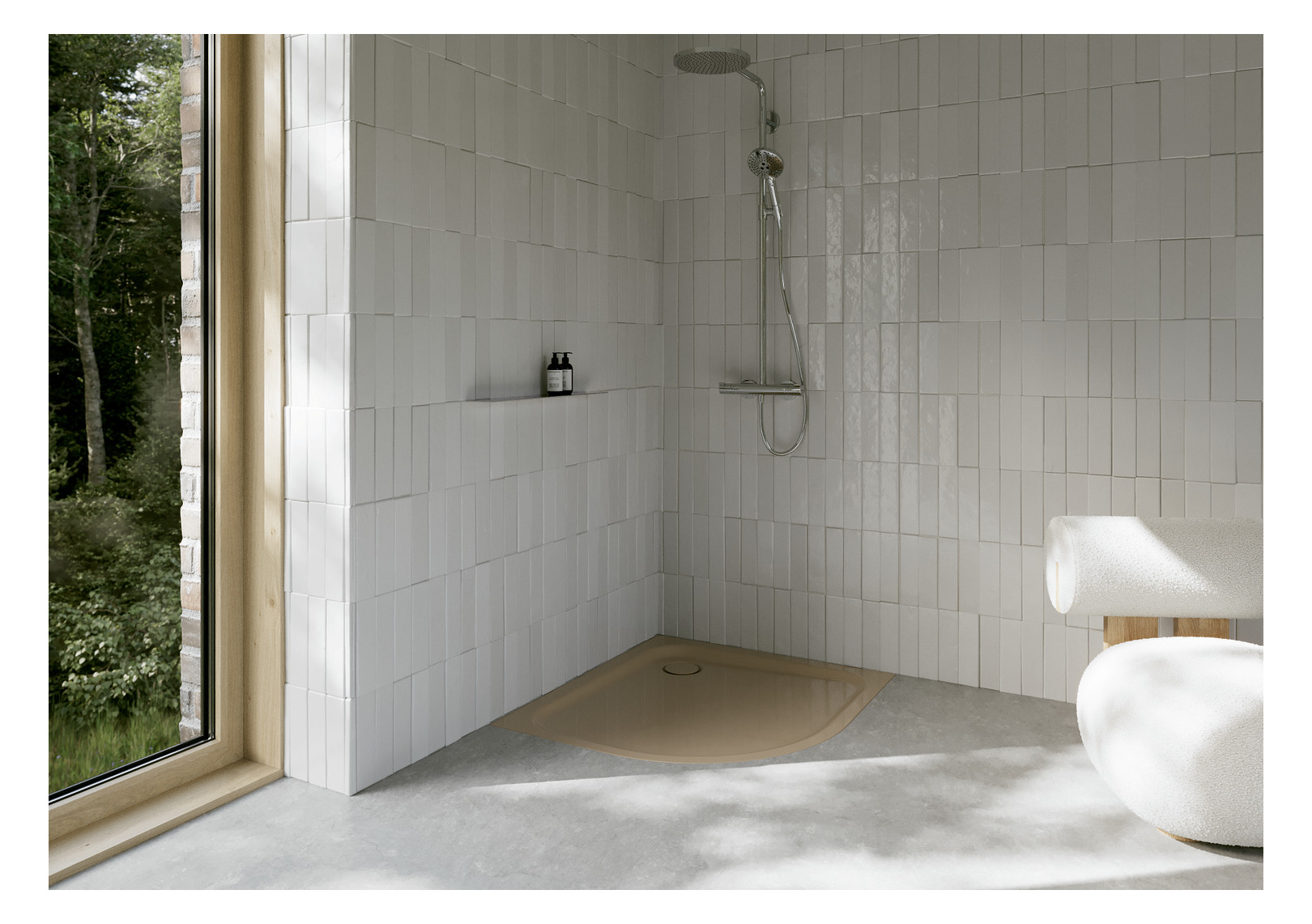 Duschwanne BetteCorner 5404 90x80x3,5cm, bahamabeige