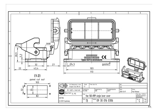 HART Anbaugehäuse            09300160306 