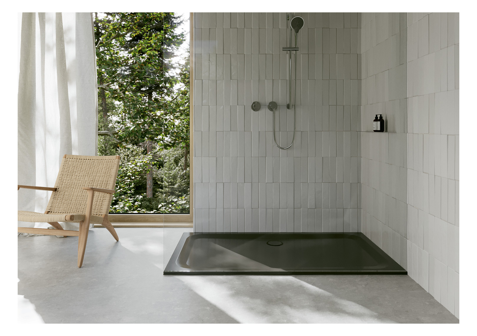 Duschwanne BetteUltra 5806 170x100x3,5cm, Antirutsch/Pro, Mini-Wannenträger, anthracite