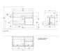V&B Waschtisch-Unterschrank Finion 100x60,3x50,1cm, Regal rechts White matt lacquer, Walnut veneer