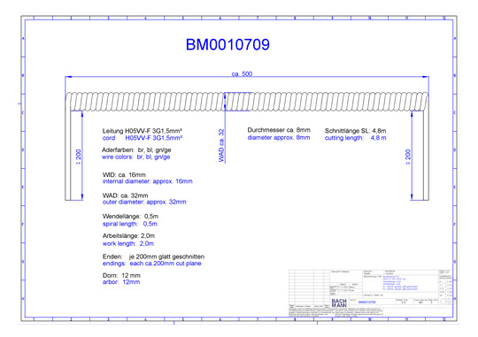 Bachmann Spiralleitung H05VV-F BM0010709 