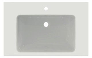 Ideal-Standard Möbel-Waschtisch i.life B 81x51x18cm, mit Hahnloch/Überlauf, weiß
