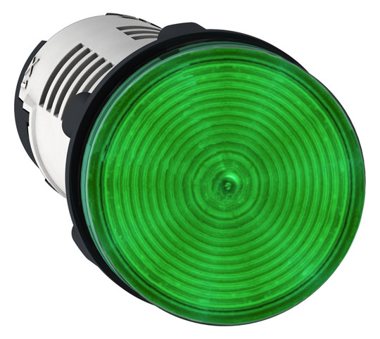 Leuchtmelder komplett 1f LED AC rnd hoch Ø22,5mm gn IP54