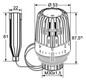 Heimeier Thermostat-Kopf K Kapillarrohr 1,25 m, Standard, mit Fernfühler, weiß