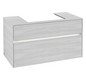 V&B Waschtischunterschrank Collaro 100x54,8x50cm, Waschtisch mittig, LED-Beleuchtung 7,3 W, white wood