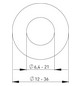 ASW Unterlegscheibe M 10, Loch 10,5 x 21 mm, Edelstahl 1.4301