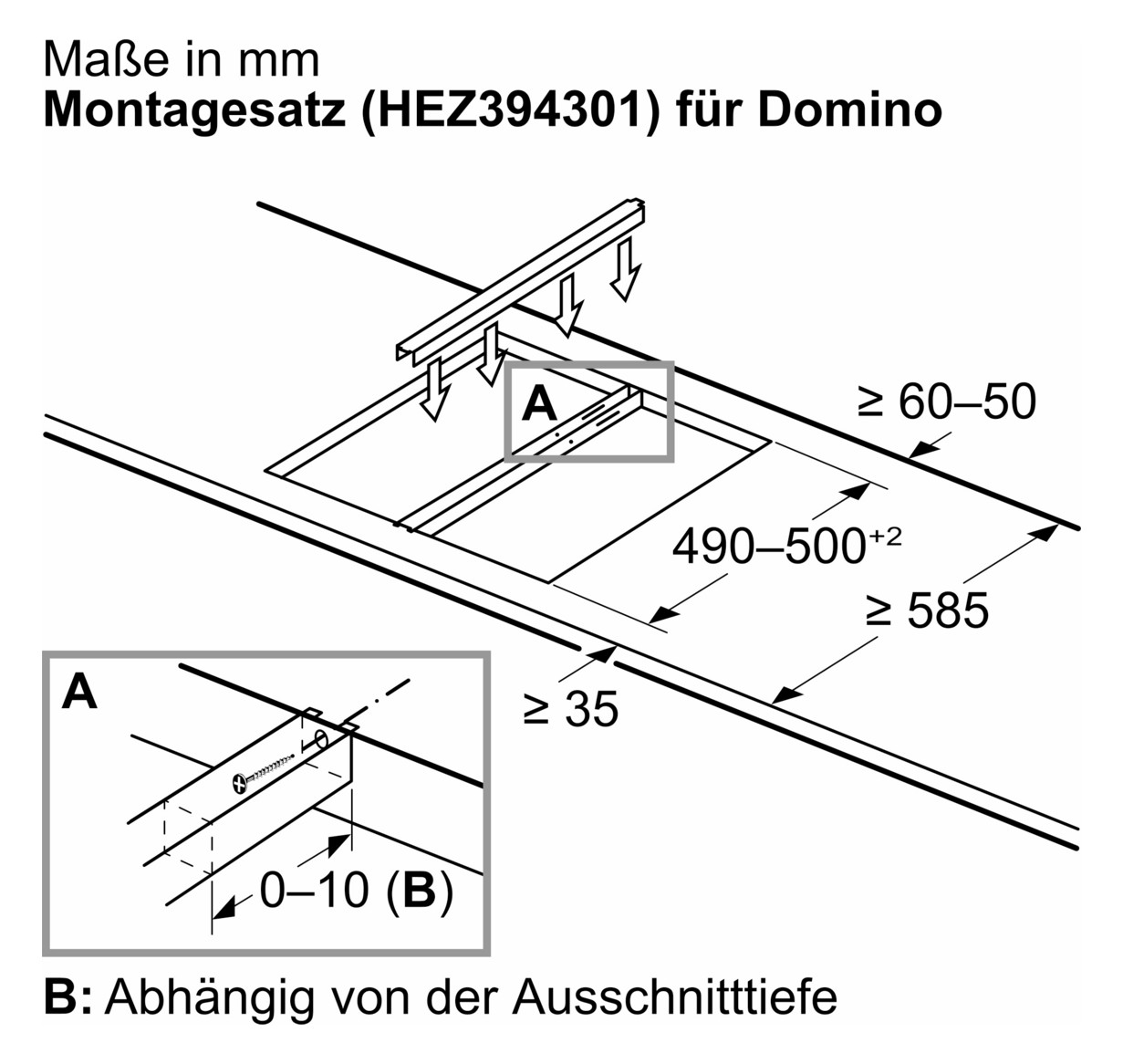 Glaskeramikfeld autark Alu Zweikreisz 306x527mm
