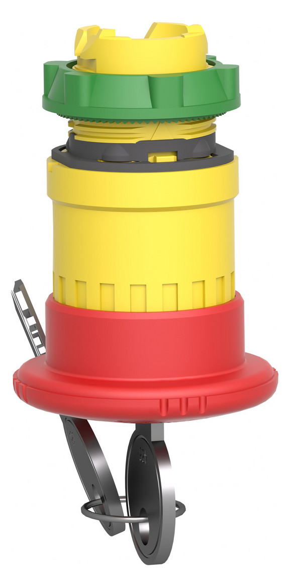 Frontelement für Not-Aus Ø22mm rt rnd IP66 hoch Schaltfunktion verrastend