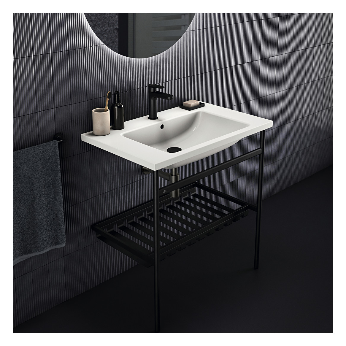 Ideal-Standard Möbel-Waschtisch i.life B 81x51x18cm, mit Hahnloch/Überlauf, weiß Ideal-Standard Möbel-Waschtisch i.life B 81x51x18cm, mit Hahnloch/Überlauf, weiß