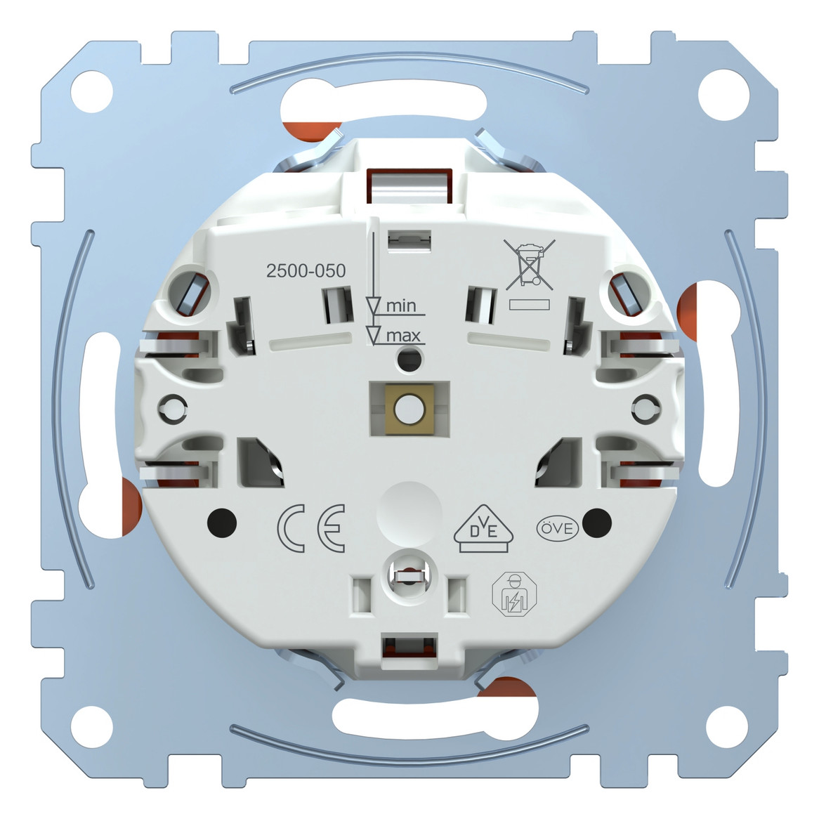 Steckdose 1f or glz System M UP m.BS IP20 Mit erhöhtem Berührungsschutz