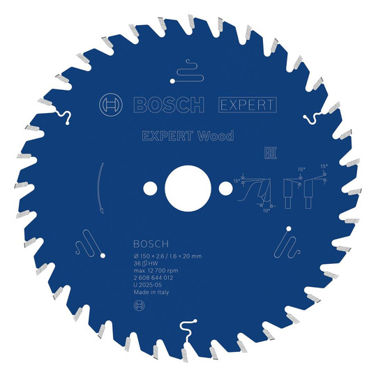 BOSCH-Kreissägeblatt Expert for Wood - 150x2,6x20mm,...