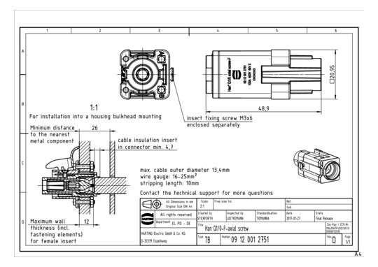 HART Han Q1/0-Bu-            09120012751 