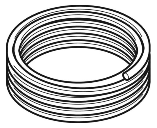 Geberit Systemrohr ML, Therm DN 12, Ø 16 mm, Rolle 250 m, außen weiß