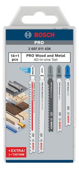 BOSCH-Stichsägeblatt-Set MultiMaterial - 15-teilig...