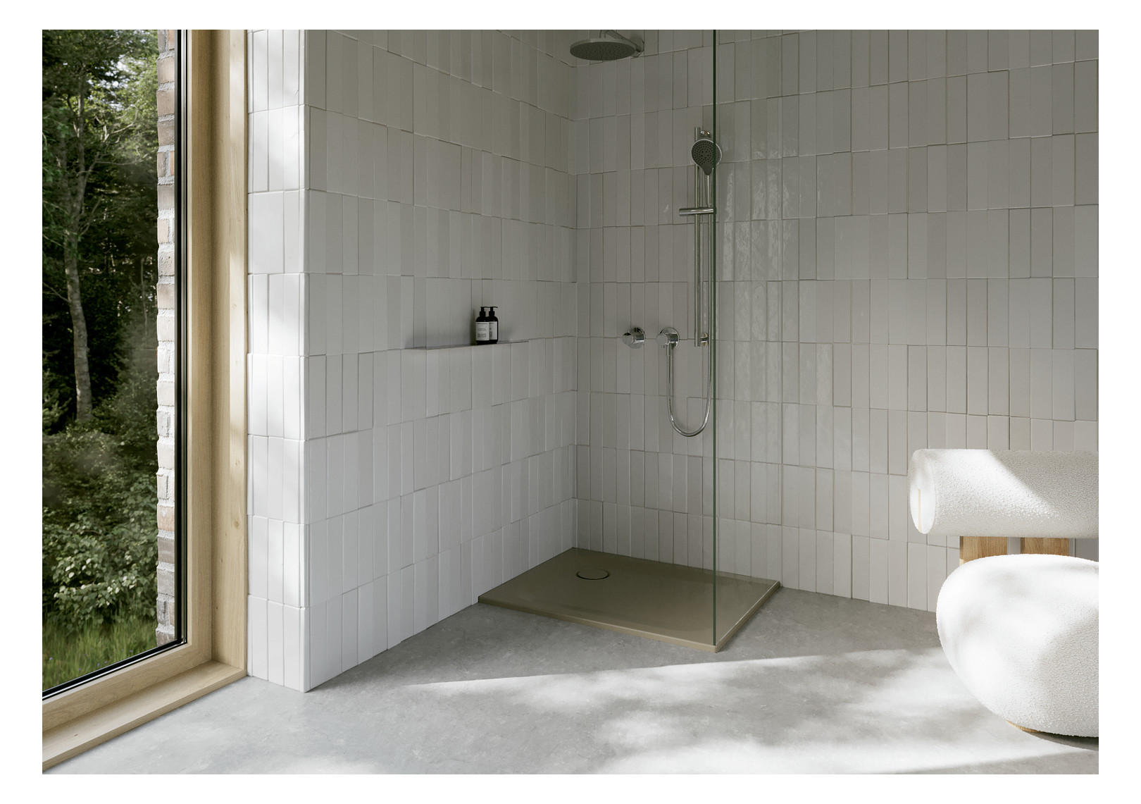 Duschwanne BetteUltra 8750 90x80x2,5cm, Antirutsch/Pro, Mini-Wannenträger, cashmere