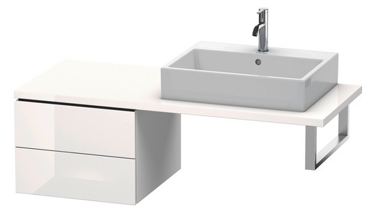 Duravit Unterschrank L-Cube 52 x 54,7 cm, eiche natur, für Konsole, 2 Schubkästen