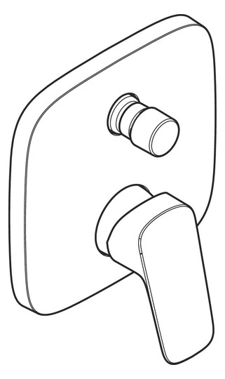 hansgrohe Fertigmontageset Logis UP-Wannen-Einhebelmischer, 2 Verbraucher, chrom