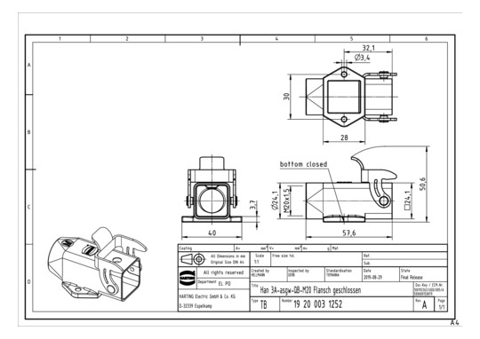 HART Sockelgehäuse M20       19200031252 