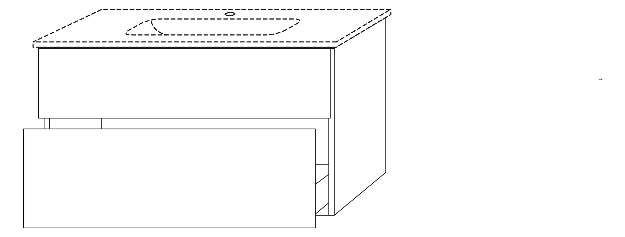 SA Waschtischunterbau mit Auszügen 3way (SM725) 613x800x467 Eiche-Natural-Touch