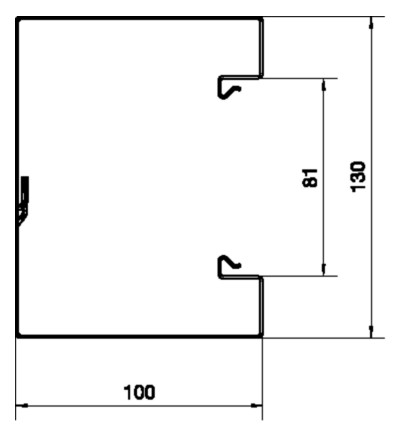 Geräteeinbaukanal ST 130x100mm vz GEB-K 7670qmm 2000mm
