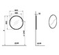VitrA Bad Spiegel Sento Kids 60 x 1,8 x 60 cm, rund, Wandmontage, Korpus orange