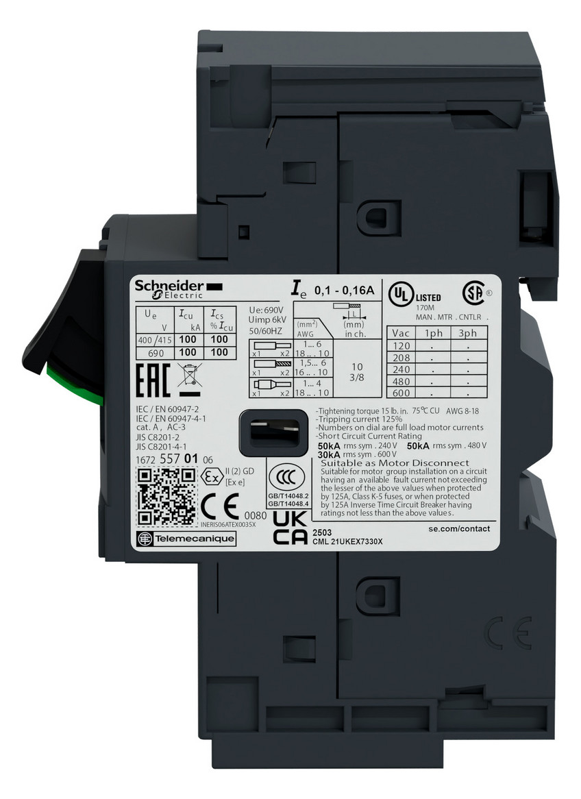 Motorschutzschalter 3p 2,5-4A 4A/Iu 690V Einb Festeinbau IP20 thermomagnetisch