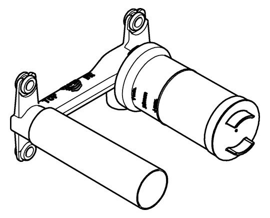 GROHE UP-Grundkörper 1/2", Universal, mit Temperaturbegrenzer, für 2-Loch-Waschtischarmatur