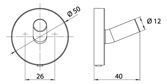 EMCO Handtuchhaken Round 40mm, chrom
