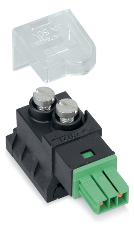Flachleitungsadapter Serie 893 2p 50V 3A sw Abgriff Schraub